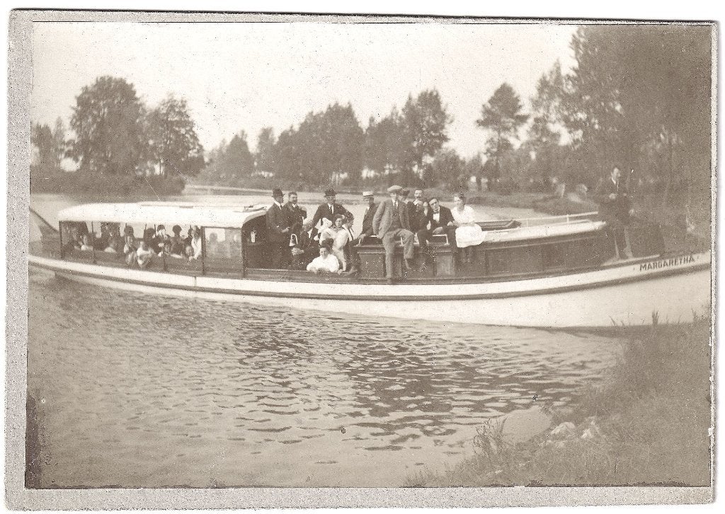 Foto op karton - Boot Margaretha Schip Scheepvaart, Gebruikt, Foto, Ophalen of Verzenden, Voor 1940