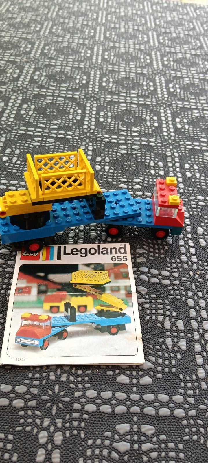 Lego Legoland 655 Vrachtwagen met aanhanger en kraan, Kinderen en Baby's, Gebruikt, Lego, Ophalen of Verzenden, LEGOLAND