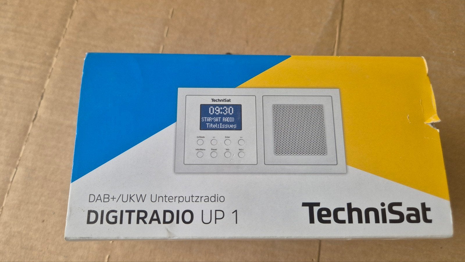 Inbouwradio DAB+/FM/Bluetooth TechniSat wit, Ophalen of Verzenden, Zo goed als nieuw, Radio