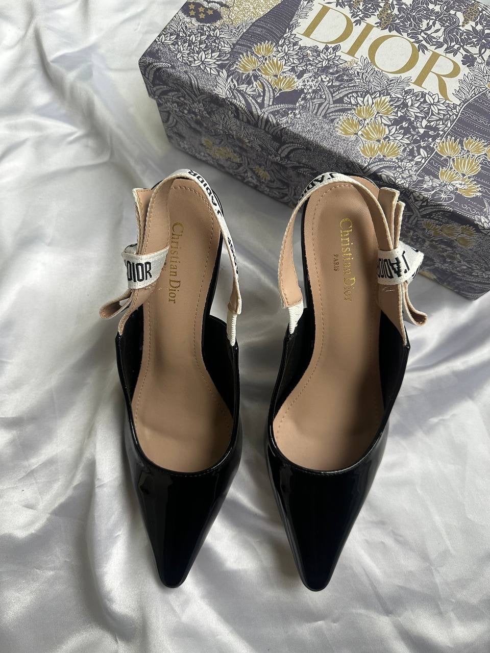 Dior Slingback Hakken Maat 39 en 40, Ophalen of Verzenden, Zo goed als nieuw, Zwart, Pumps