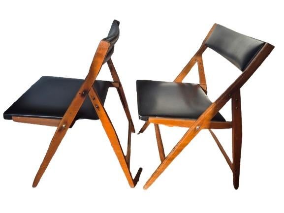 Gio ponti Eden klapstoel (vintage), Ophalen, Gebruikt, Zwart, Twee