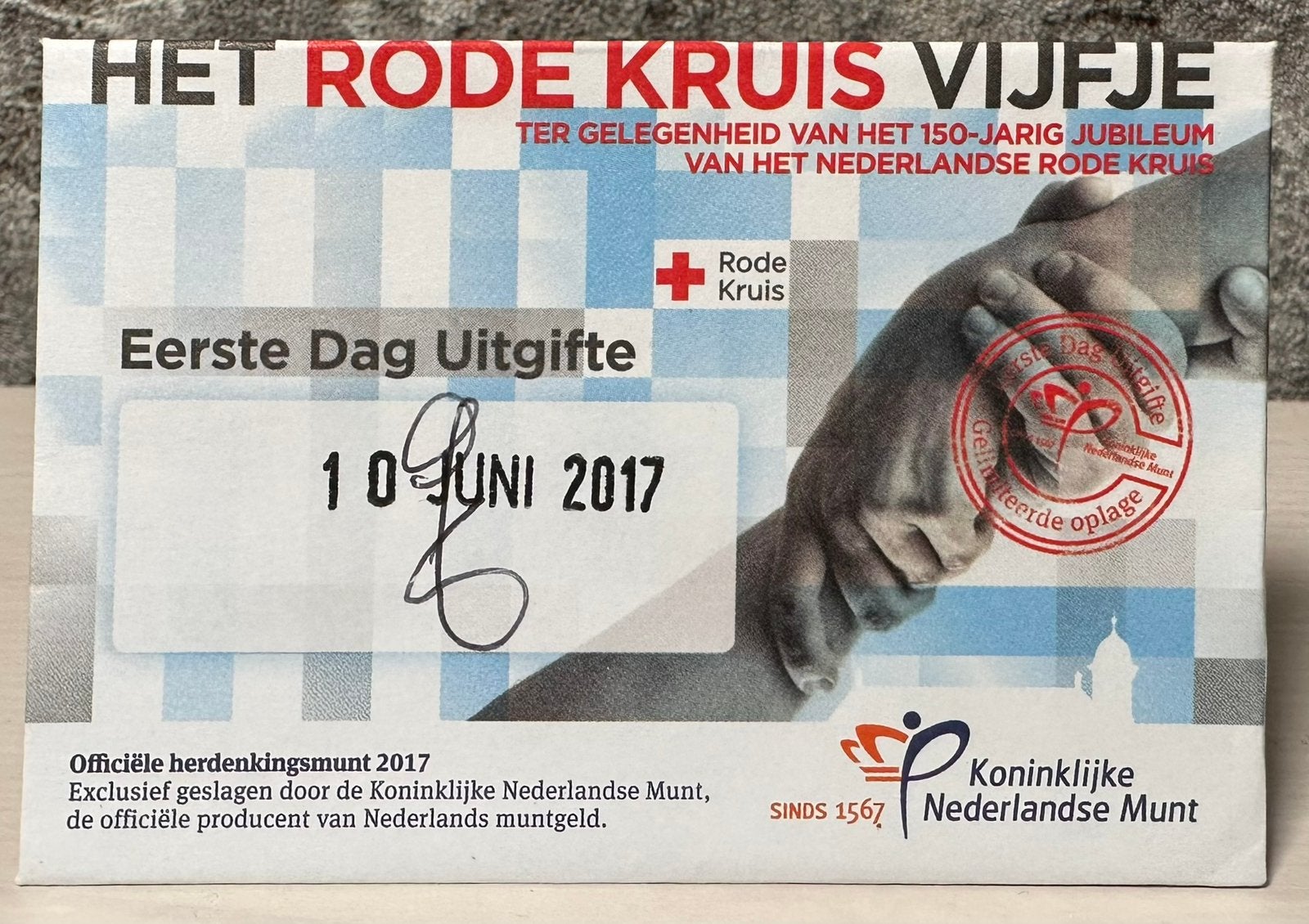 Het Rode Kruis eerst dag uitgifte Coincard, Ophalen of Verzenden, Koningin Beatrix, Euro's