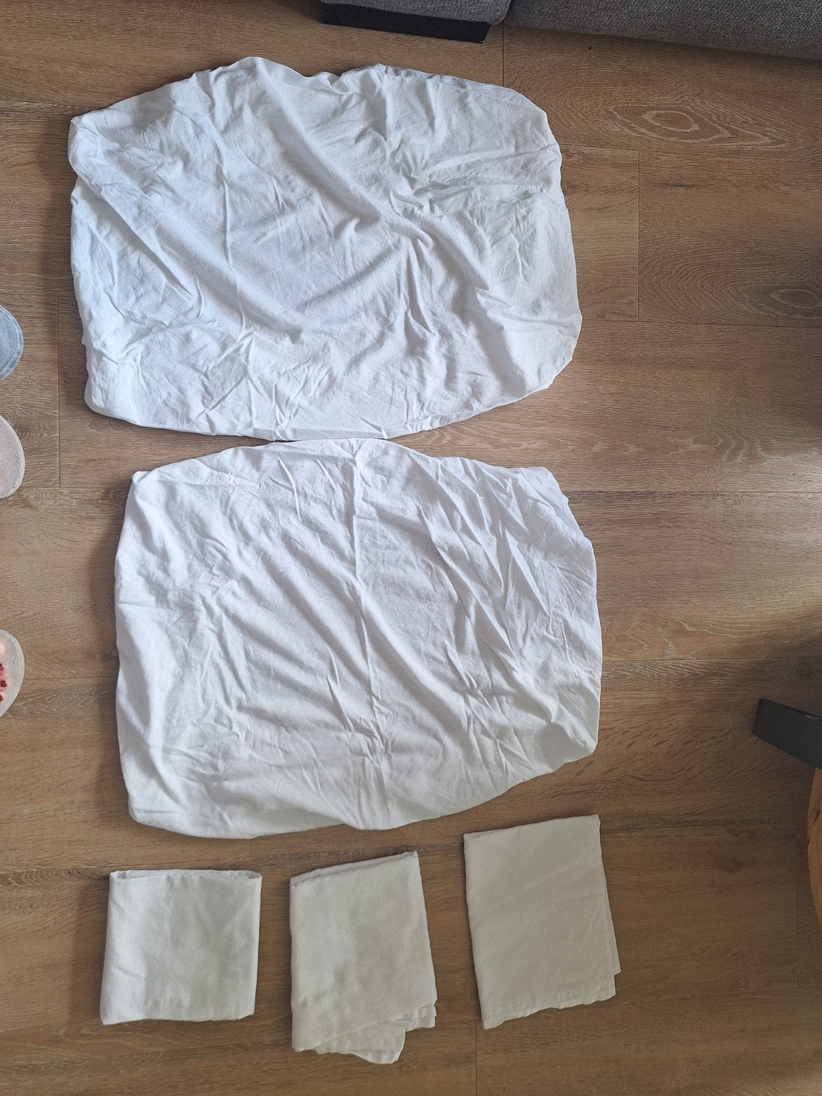 lakens en hoeslakens tbv co sleeper, Kinderen en Baby's, Jongetje of Meisje, Ophalen of Verzenden, Zo goed als nieuw, Wit