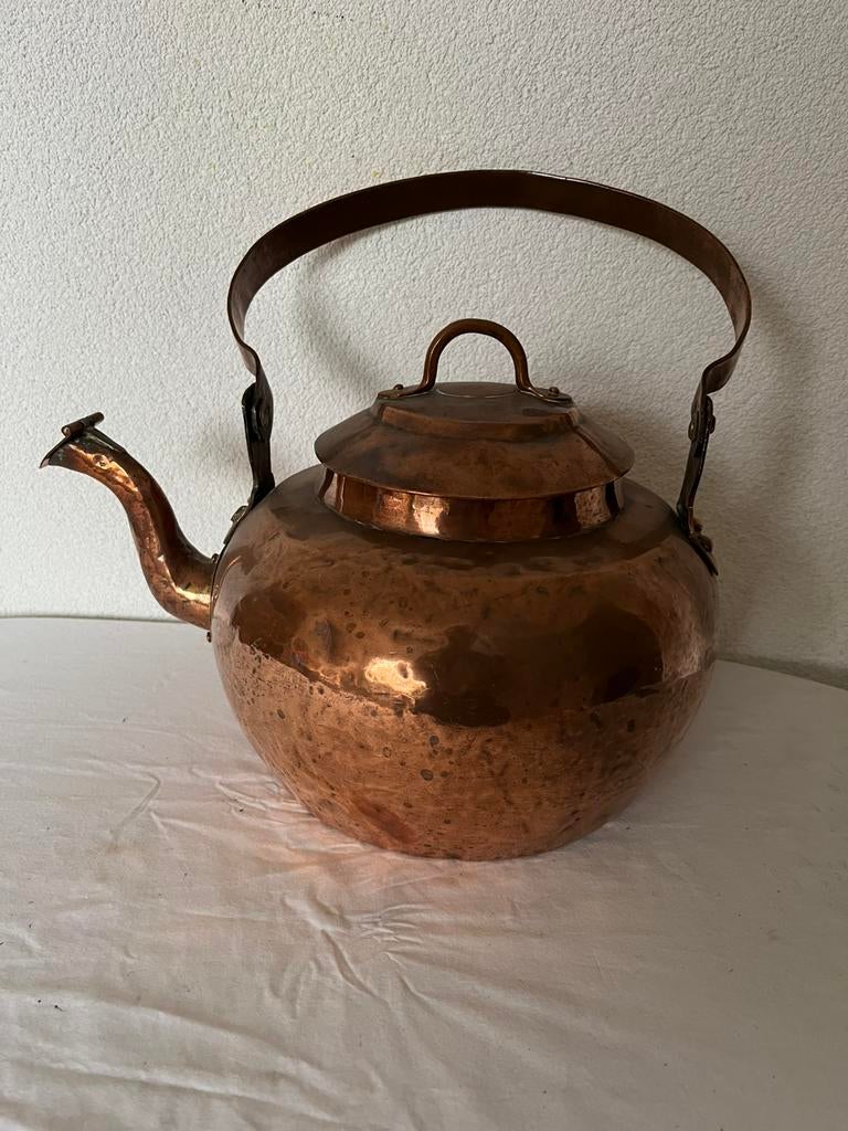 Antieke Oude Koperen Ketel Appelketel Koper Apelketel 4, Antiek en Kunst, Ophalen of Verzenden, Koper