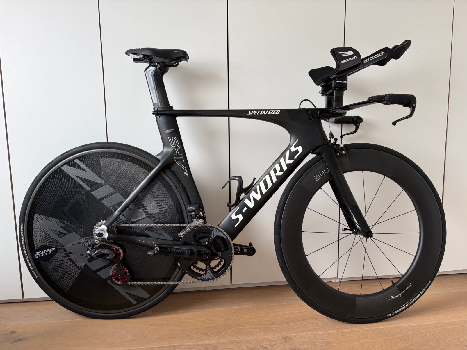 S-Works Shiv TT BIKE - Di2, HUNT+ Zipp Super-9 & AeroCoach, Fietsen en Brommers, 28 inch, Carbon, Zo goed als nieuw, Meer dan 20 versnellingen