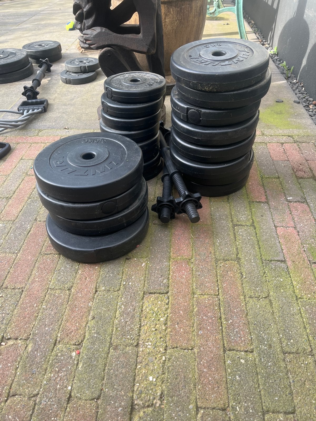 Dumbbell set met diverse gewichten, Ophalen, Gebruikt, Armen, Dumbbell
