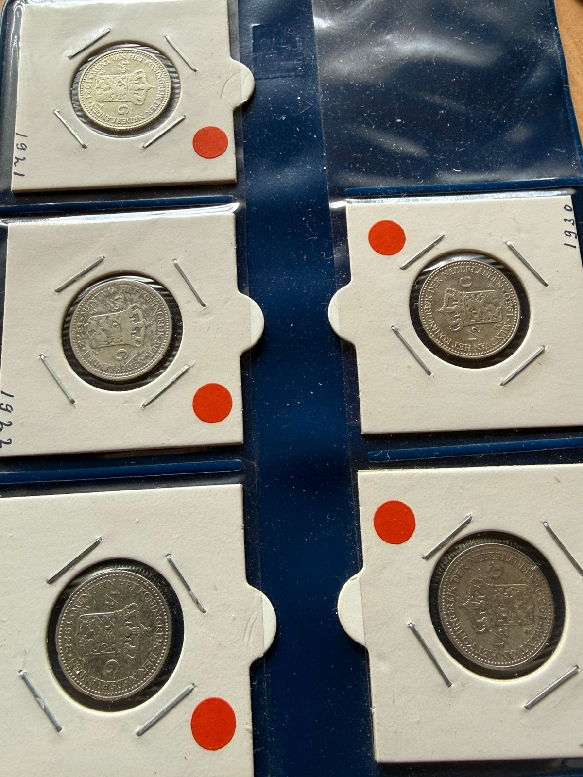 Serie 1/2 guldens Wilhelmina, Postzegels en Munten, Munten | Nederland, Setje, Zilver, Koningin Wilhelmina, Overige waardes