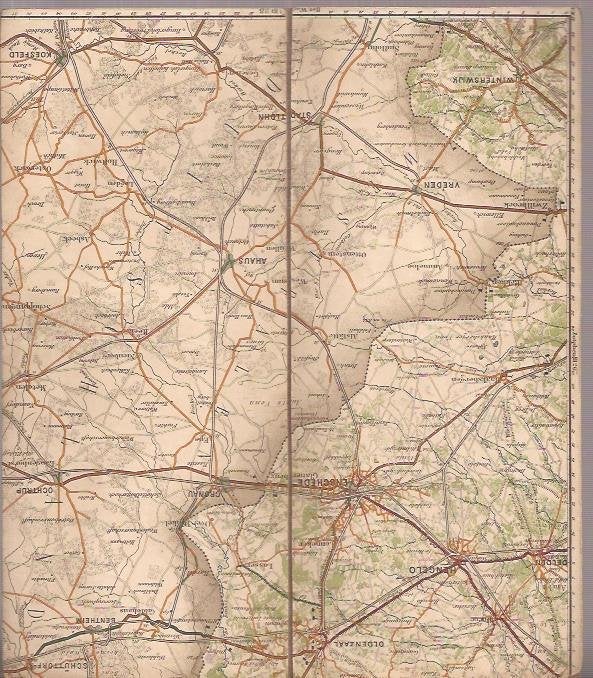 Enschede.Bl. 21.Atlas A.N.W.B.1914.Met Oldenzaal,Hengelo,enz, Cartografie, 23 cm, Ophalen of Verzenden, Met tekst