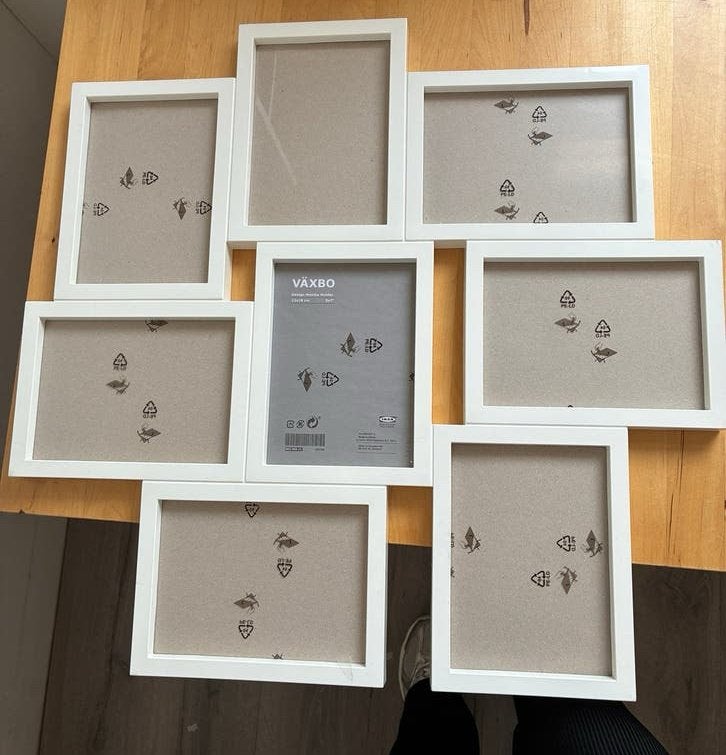 IKEA VÄXBO Fotolijsten - Set van 7 (wit), Ophalen, Kunststof, Zo goed als nieuw, Fotolijst