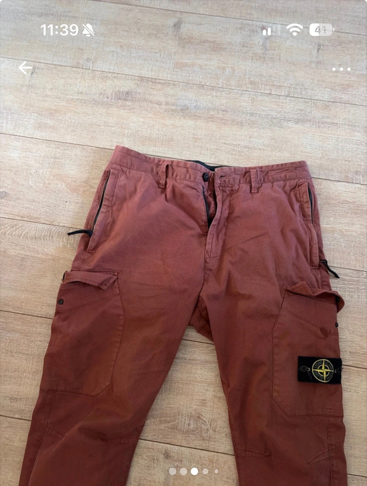 Stone Island Cargo Broek Bordeaux Rood 32, Ophalen of Verzenden, Zo goed als nieuw, Maat 48/50 (M), Rood