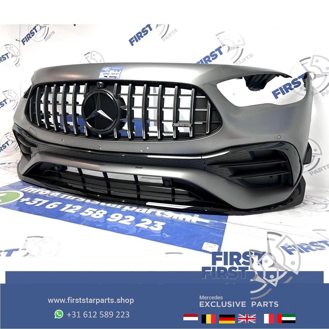 W247 H247 GLA45 AMG AERO VOORBUMPER MAGNO GRIJS + GT GRIL OR, Gebruikt, -, Voor, Ophalen of Verzenden
