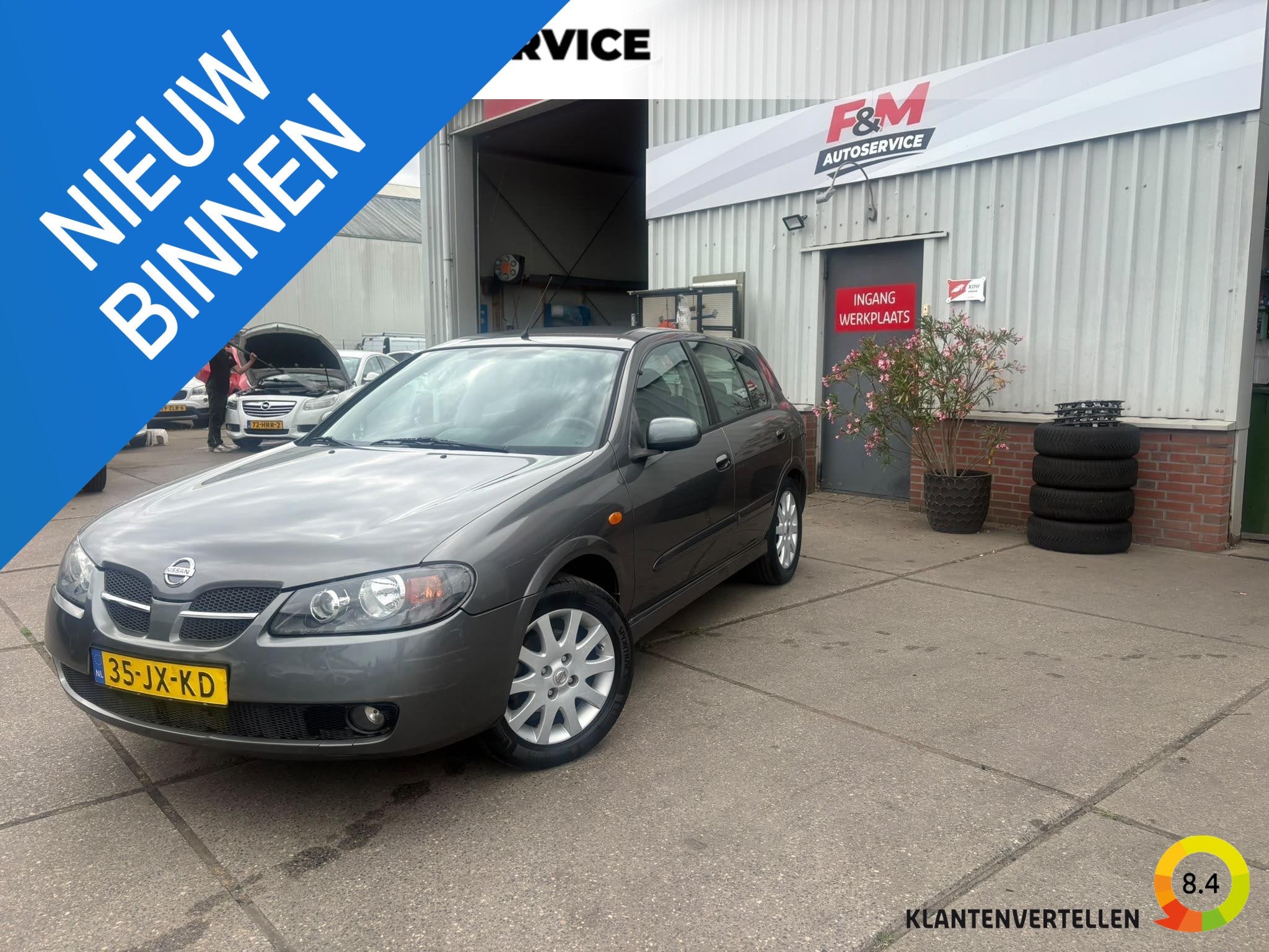 Nissan Almera 1.8 Tekna Airco, radio, trekhaak, Stof, Gebruikt, 4 cilinders, 116 pk