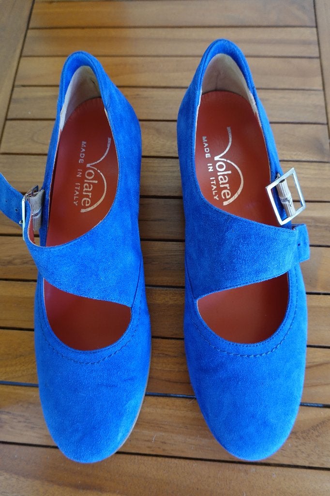 damesschoenen merk  Volare maat 38,5, Kleding | Dames, Ophalen of Verzenden, Zo goed als nieuw, Blauw, Pumps