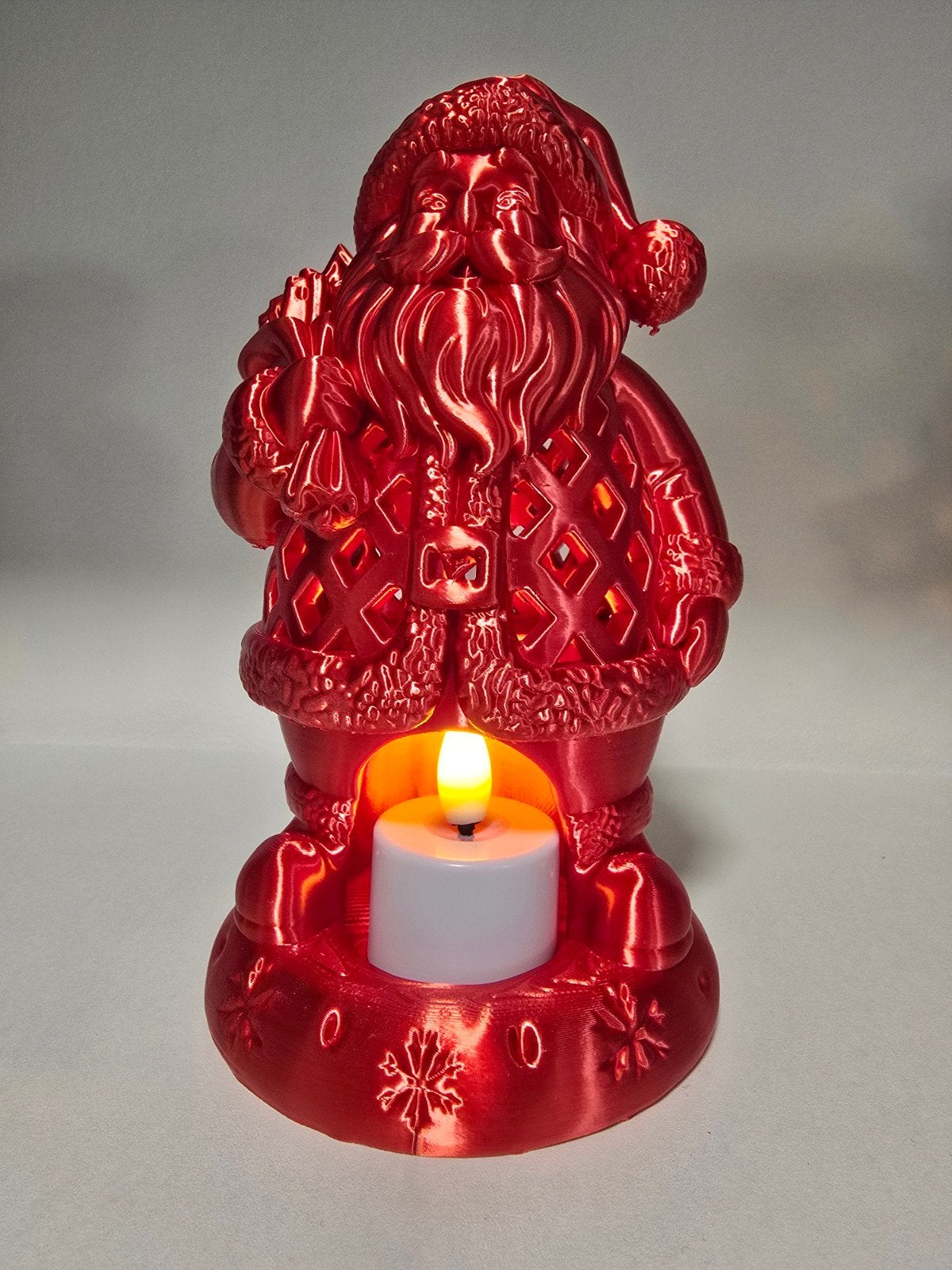 Theelichthouder kerstman, Ophalen of Verzenden, Nieuw