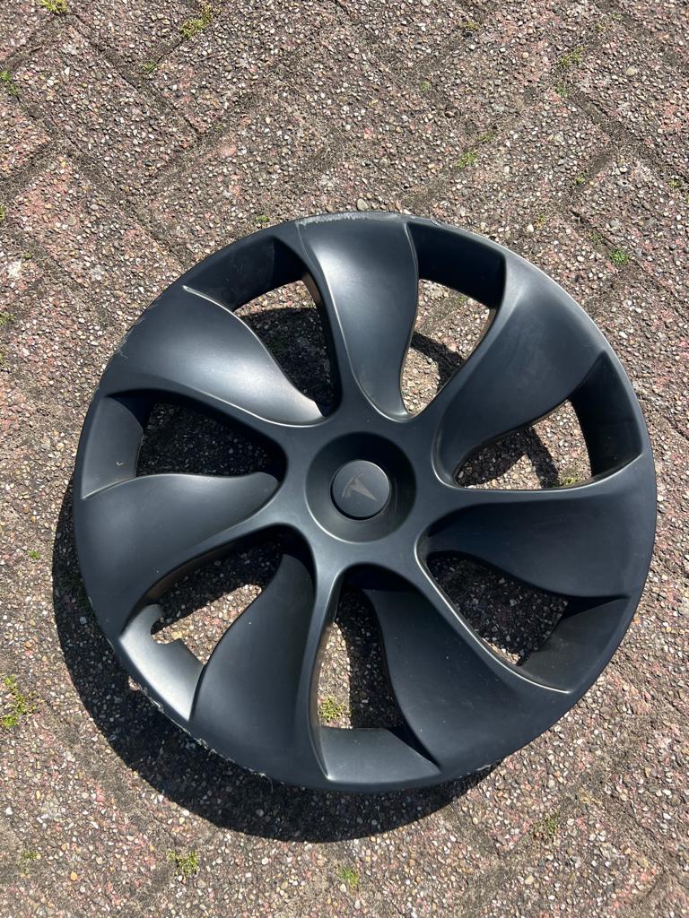 Tesla Model Y Uber Turbine wieldoppen 19", Auto diversen, Wieldoppen, Gebruikt, Ophalen of Verzenden, Tesla, Info@soulonline.nl