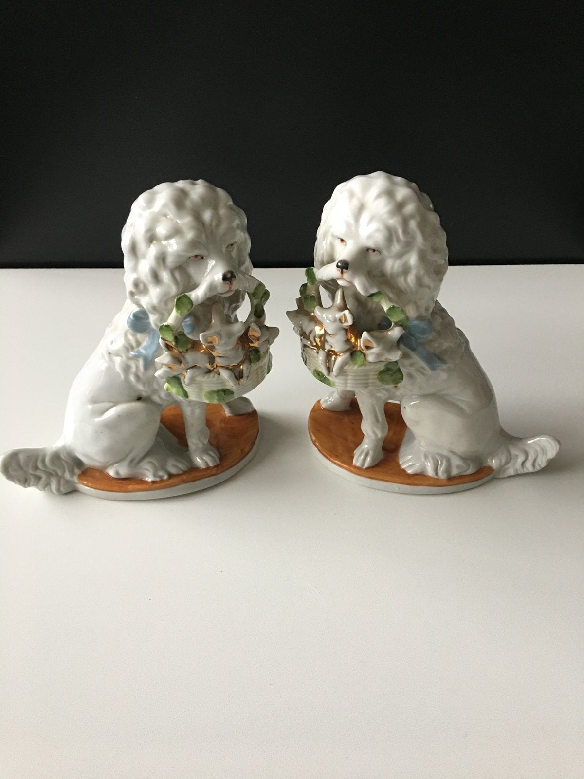 Prachtige set Honden met puppy’s 20cm Hoog 16,5cm Breed, Ophalen of Verzenden