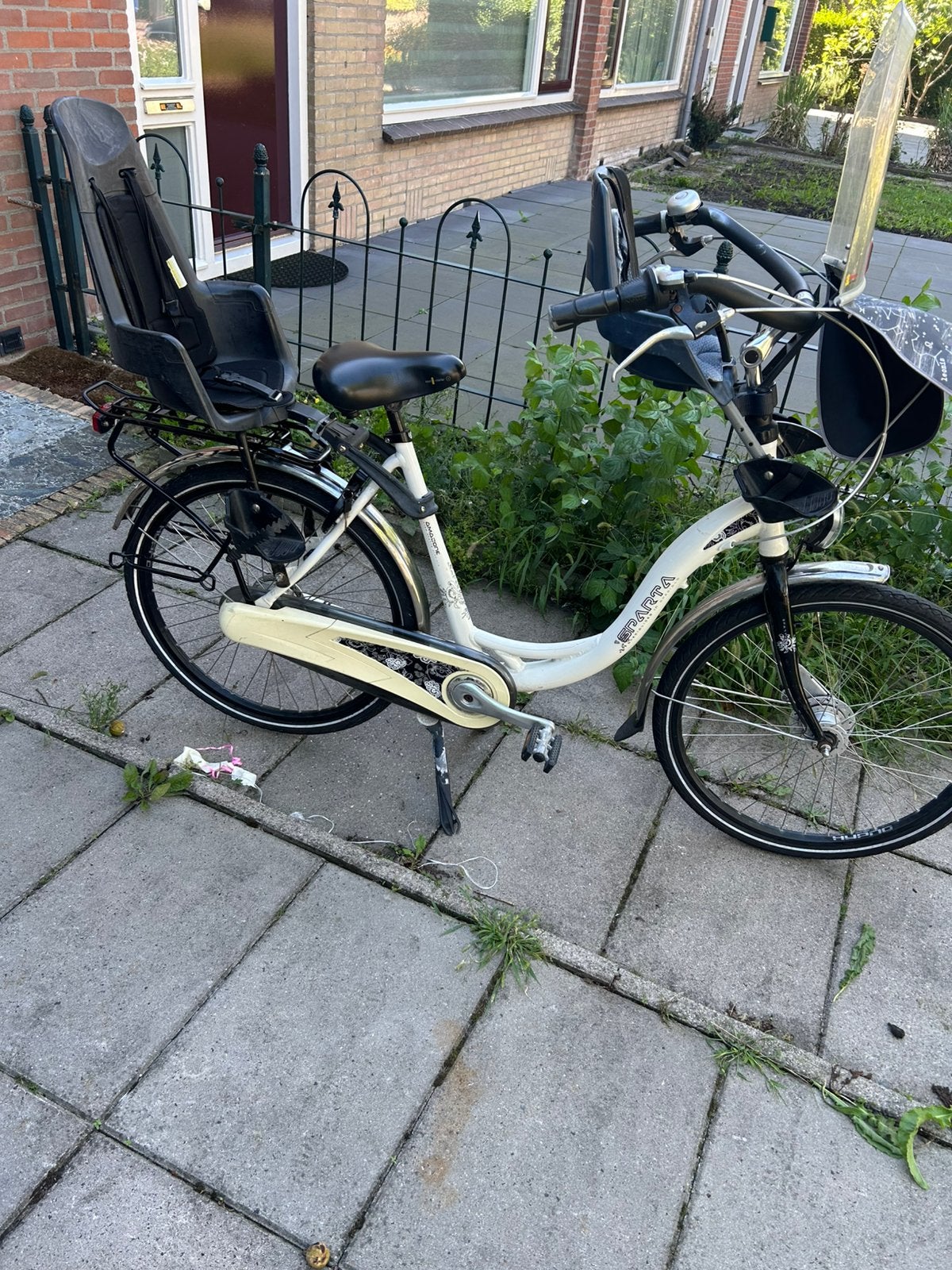 Moederfiets, Fietsen en Brommers, Fietsen | Dames | Moederfietsen, Ophalen, 2 zitjes, Sparta, 53 tot 56 cm