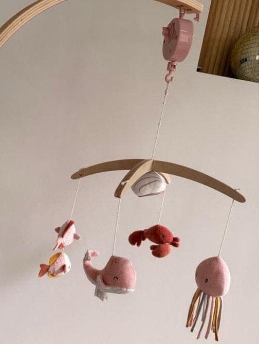 Houten muziekmobiel Little Dutch pink ocean, Ophalen of Verzenden, Zo goed als nieuw, Mobiel, Met geluid
