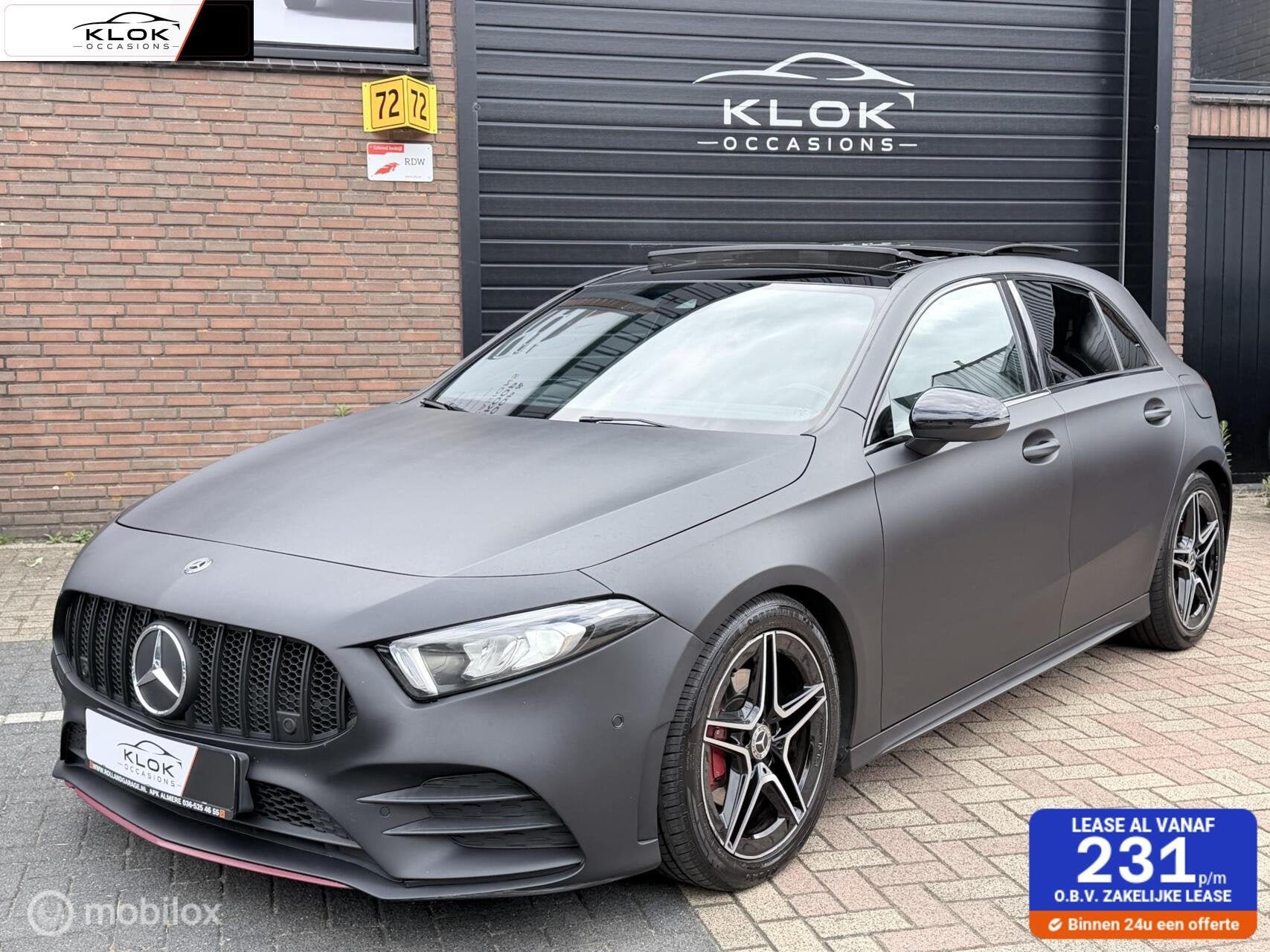 Mercedes A-klasse 180 Business Solution AMG Pano Navi Cruise, Auto's, Voorwielaandrijving, 136 pk, Euro 6, 4 cilinders