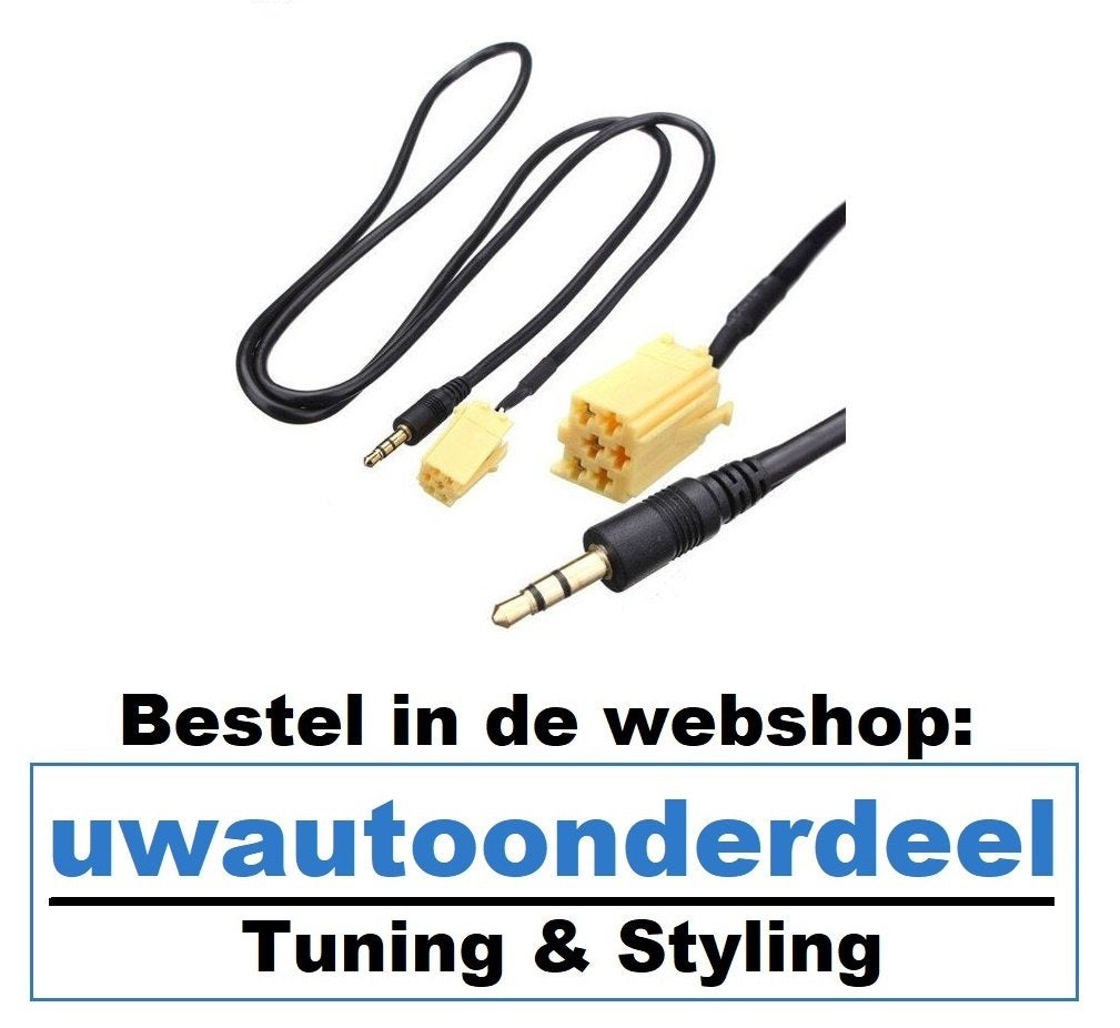 Fiat 500 Grande Punto Aux input Aux adapter Mp3 Iphone Ipod, Verzenden, Nieuw