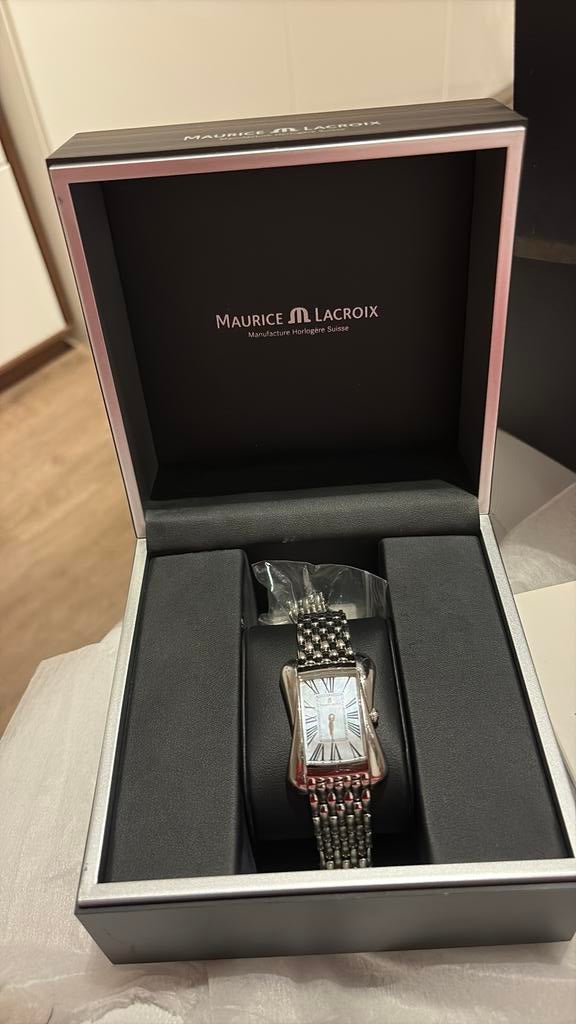 Maurice lacroix  Dameshorloge, Sieraden, Tassen en Uiterlijk, Horloges | Dames, Leer, Staal, Polshorloge, Zo goed als nieuw
