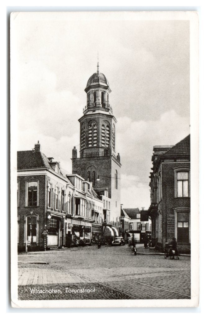Winschoten, Torenstraat, Verzamelen, Ansichtkaarten | Nederland, Ophalen of Verzenden, 1940 tot 1960, Gelopen, Groningen