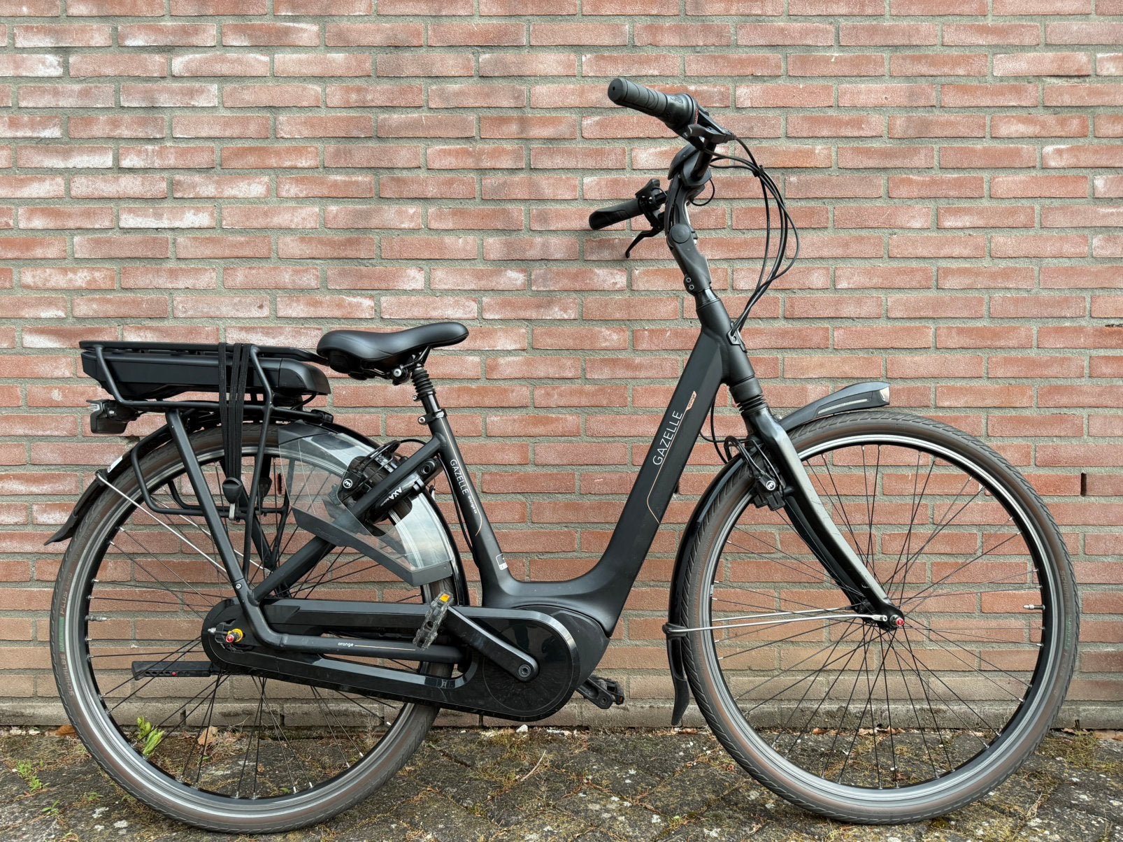 Gazelle Orange C8 HMB 46cm 2021 Mat Zwart, Fietsen en Brommers, Fietsen | Dames | Damesfietsen, Ophalen, Gebruikt, Velgrem, Versnellingen
