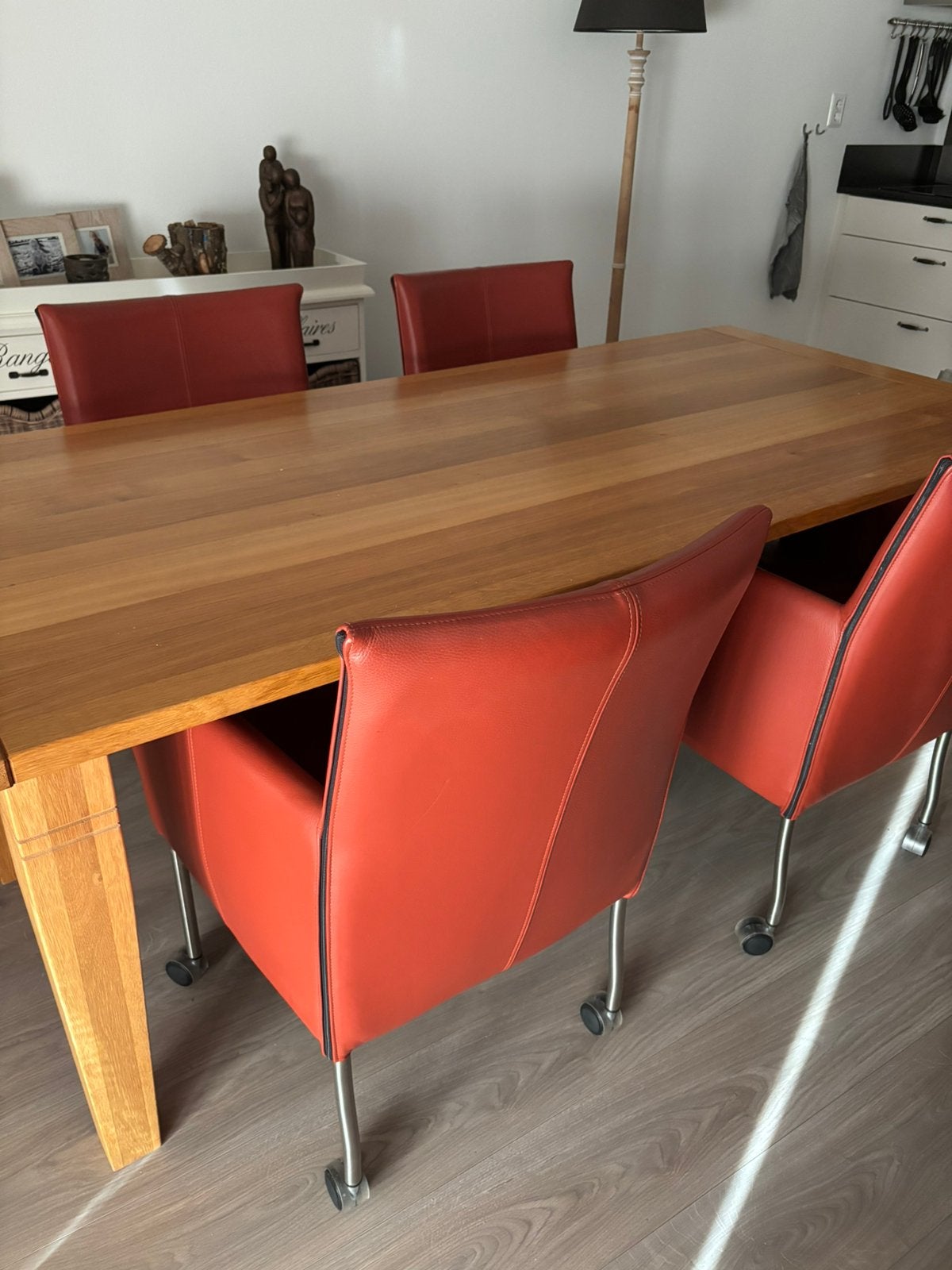 Eetkamertafel met 4 stoelen, Huis en Inrichting, Ophalen, Gebruikt, 50 tot 100 cm, 150 tot 200 cm