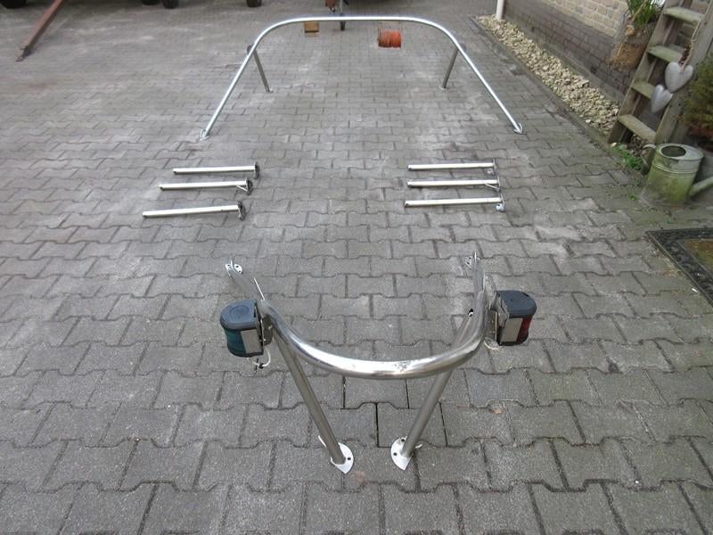 RVS preekstoel, heckstoel + 6x scepter, alles 33 mm dik, Ophalen, Gebruikt, Overige typen