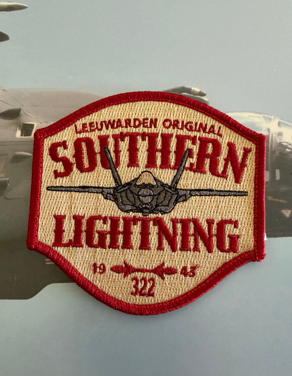F-35 Lightning II 322 Squadron Leeuwarden original Rnlaf, Ophalen of Verzenden, Luchtmacht, Nederland, Embleem of Badge