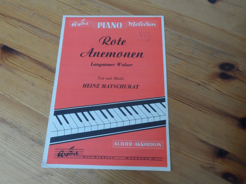 Rote anemonen - heinz matschurat, Gebruikt, Gitaar, Ophalen of Verzenden, Artiest of Componist