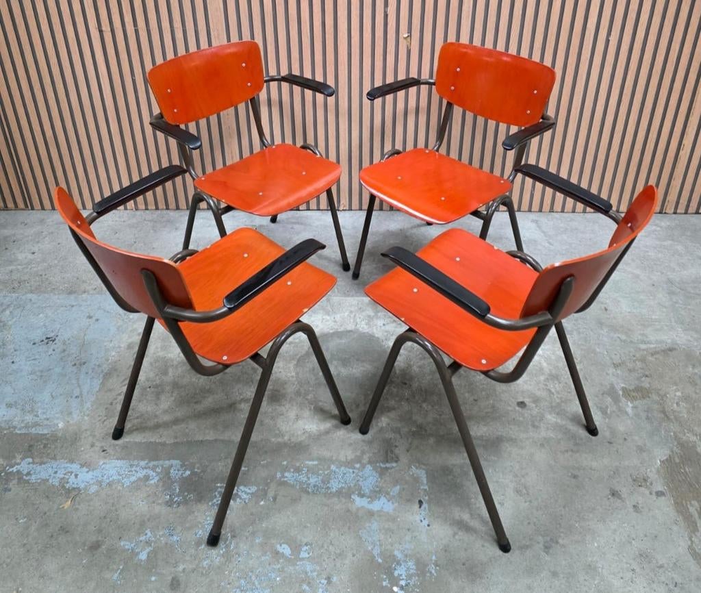 10 x Pagholz schoolstoelen vintage cafe horeca stoelen hout, Zwart, Ophalen of Verzenden, Zo goed als nieuw, Vijf, Zes of meer stoelen