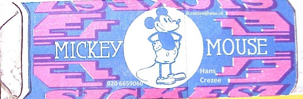 gezocht mickey mouse oud wikkel sickesz chocolade reep 1930, Ophalen of Verzenden, Gebruikt, Verpakking