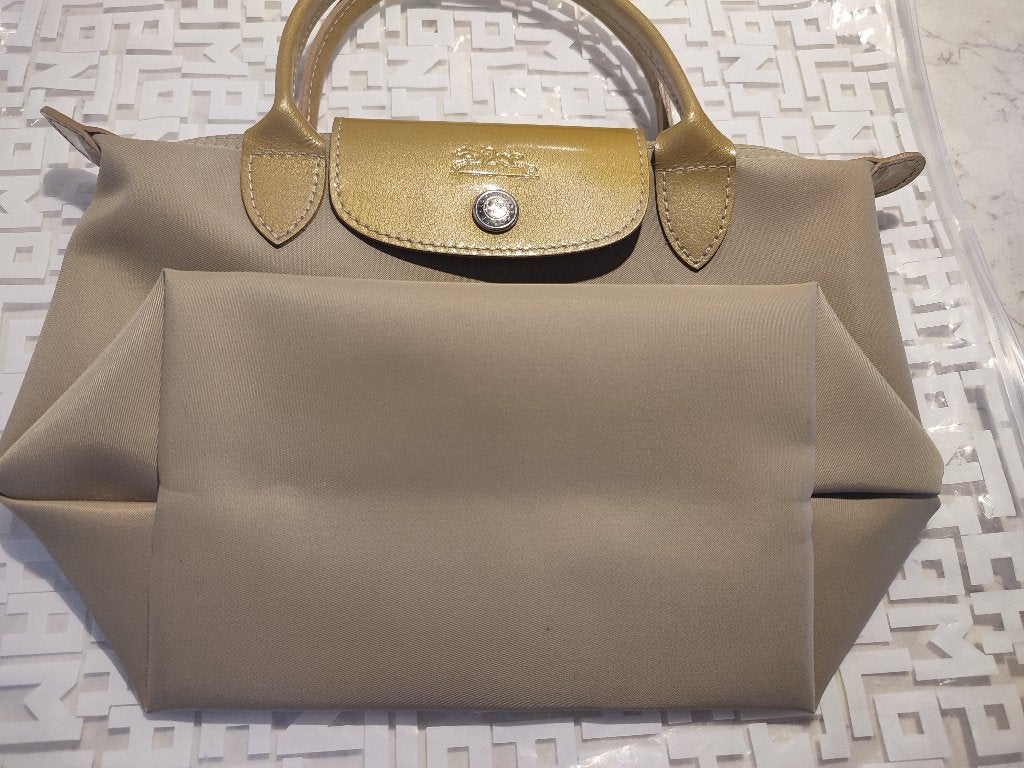 Longchamp le pliage small, Ophalen of Verzenden, Nieuw, Beige, Handtas