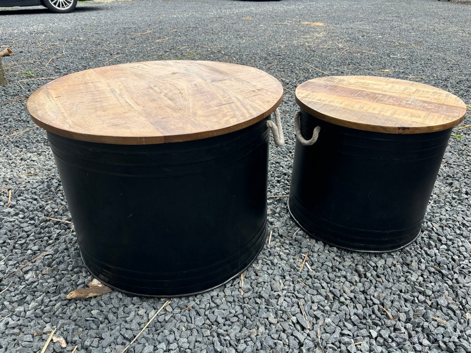 Set van 2 bijzettafels, Ophalen, Minder dan 45 cm, Minder dan 55 cm, Gebruikt
