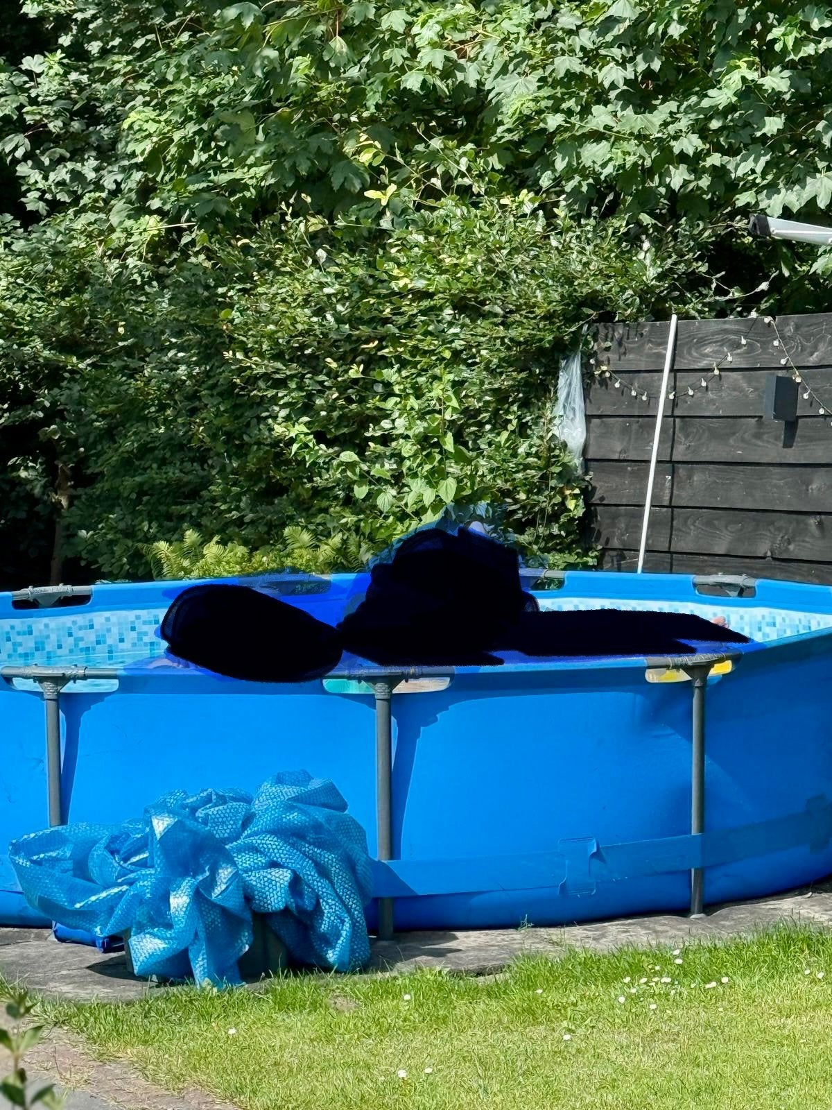 Rond opzetzwembad 366 cm met stalen buizen (evt. met pomp), Ophalen, Gebruikt, Minder dan 80 cm, Rond