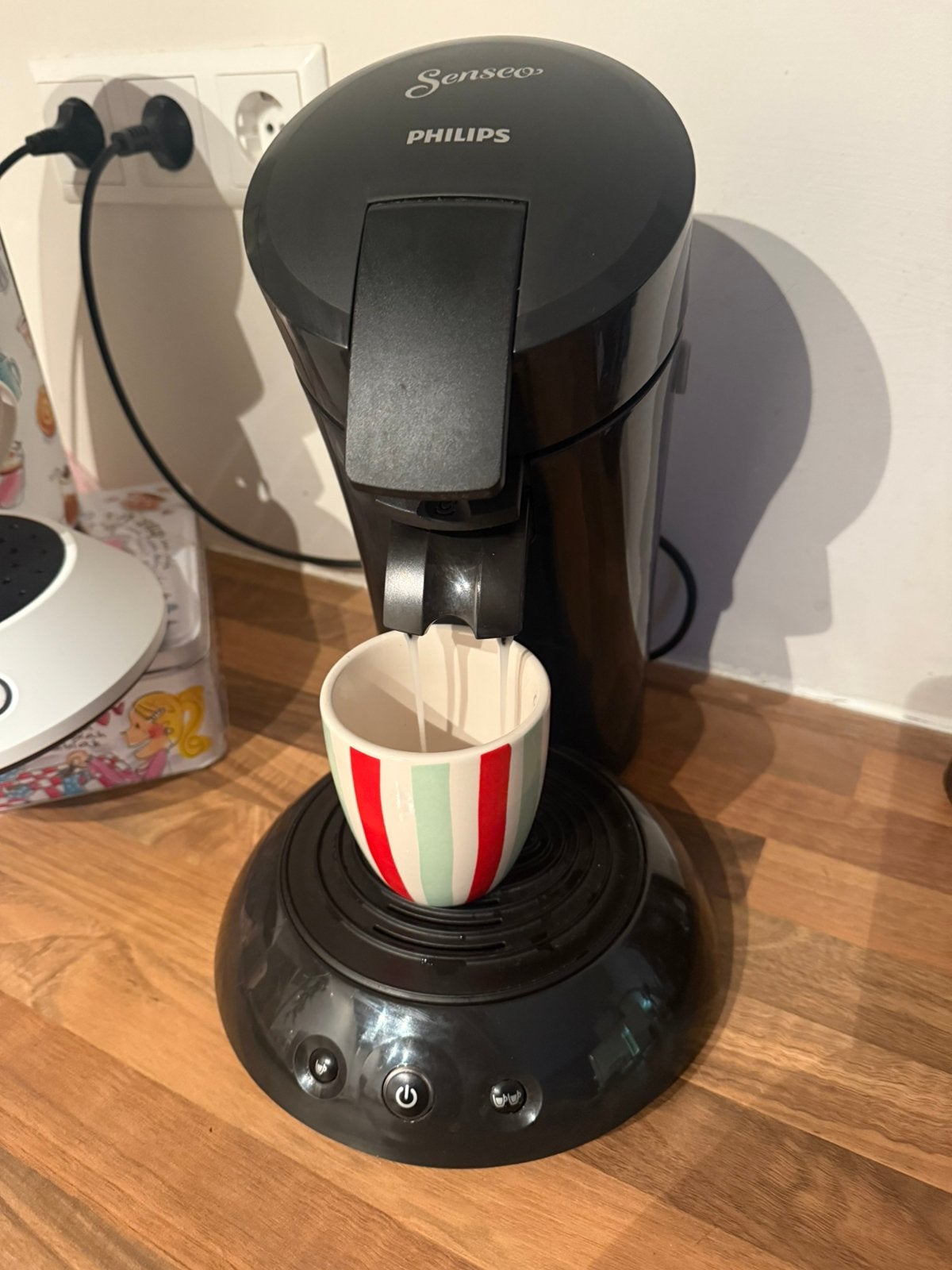 Nette zwarte Philips Senseo Original koffiezetapparaat, Ophalen, Koffiepads en cups, Gebruikt, Koffiemachine