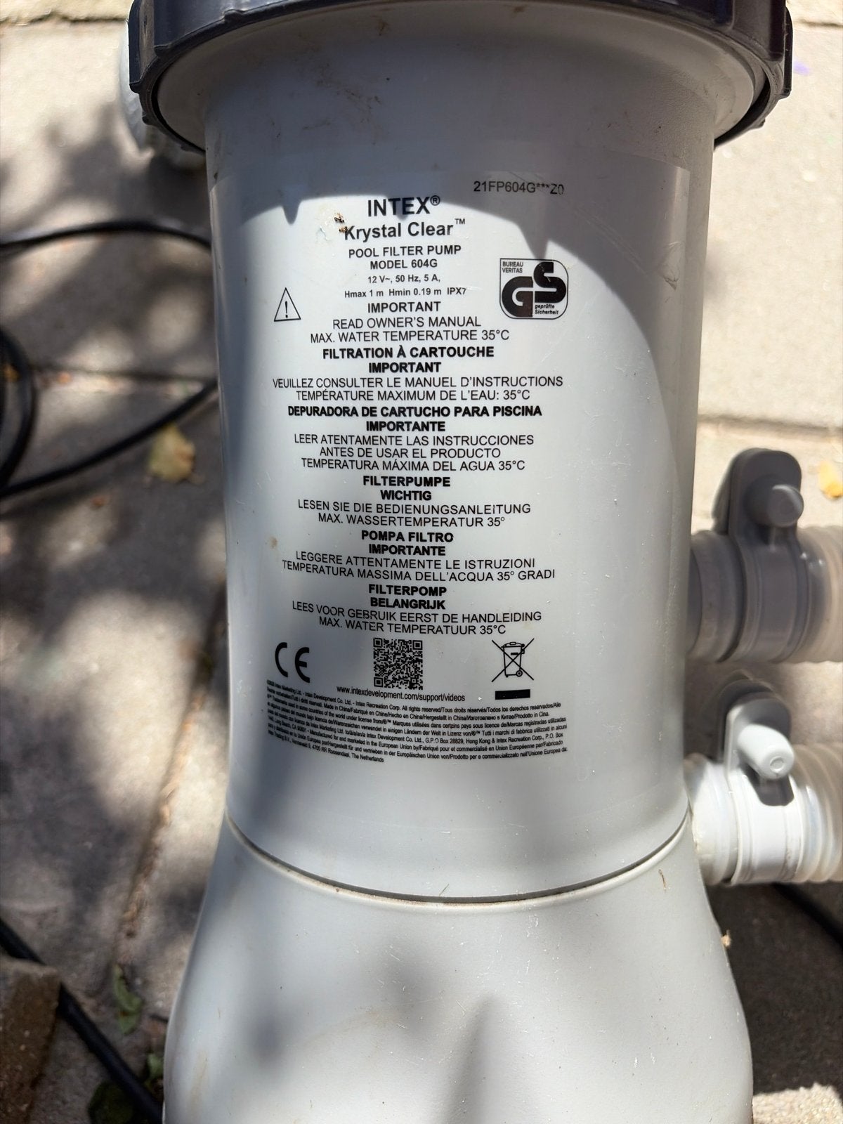 Intex Krystal Clear filterpomp voor zwembad, Tuin en Terras, Ophalen, Gebruikt, Zwembadpomp