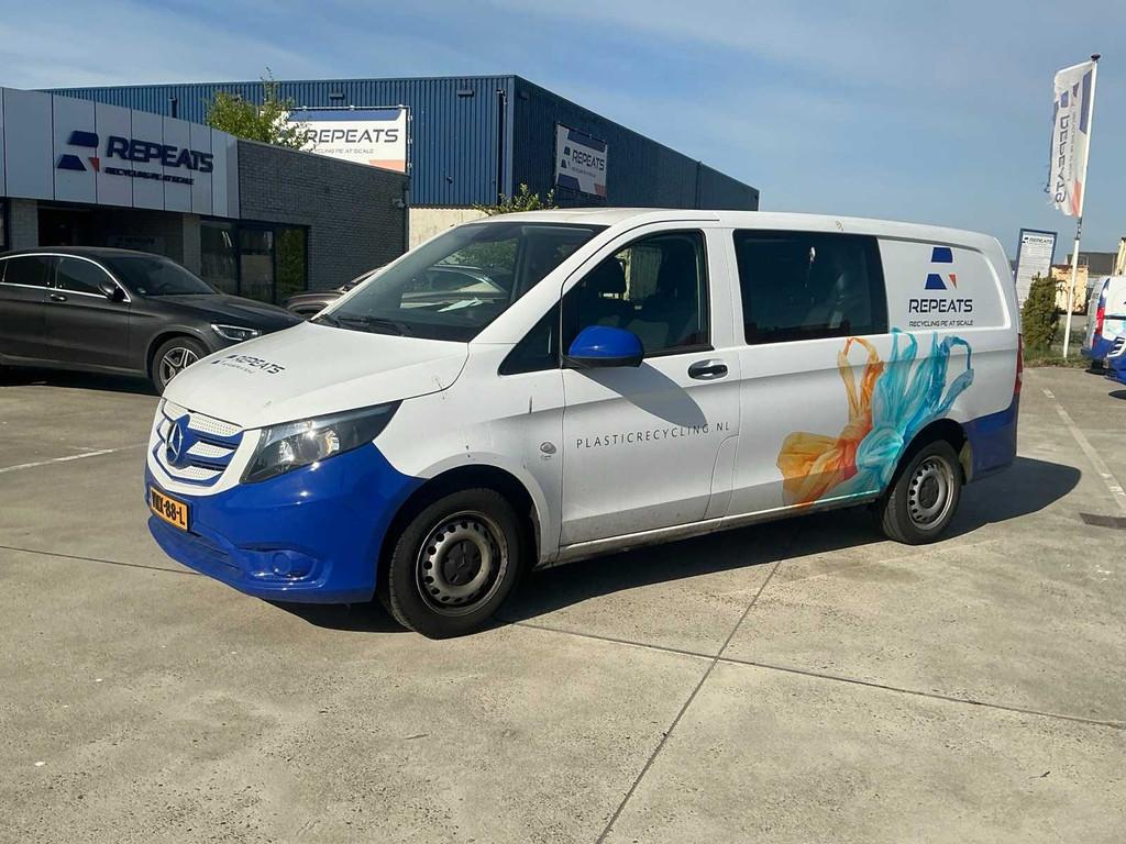 2022 Mercedes-Benz Vito 110 CDI Func.Lang DC Bedrijfswagen, Auto's, Bestelauto's, Voorwielaandrijving, Gebruikt, Euro 6, 4 cilinders