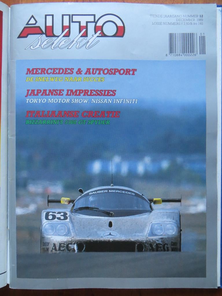 Autoselekt 12 1989 Bizzarrini 5300 GT Spyder, Infiniti Q45, Ophalen of Verzenden, Nieuw, Opel