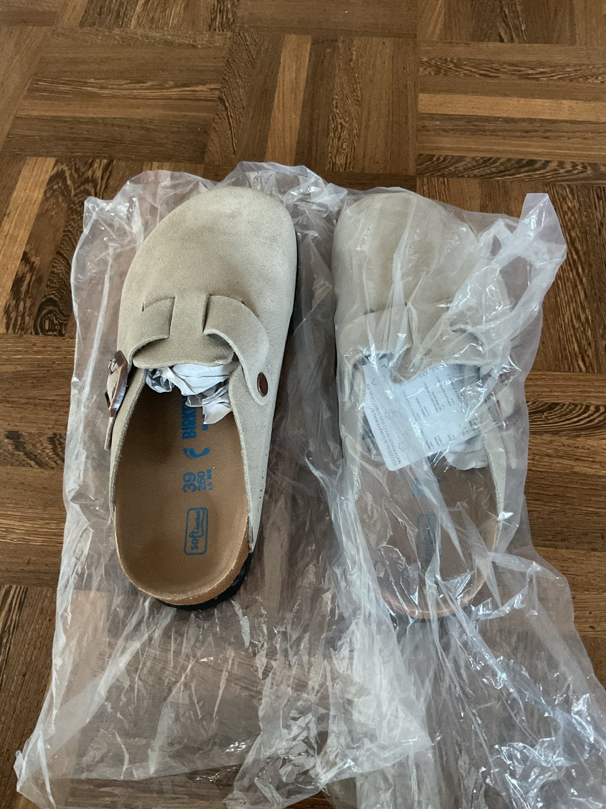 Birkenstock Boston Clogs - nieuw maat 39, Kleding | Dames, Nieuw, Ophalen of Verzenden, Instappers, Beige