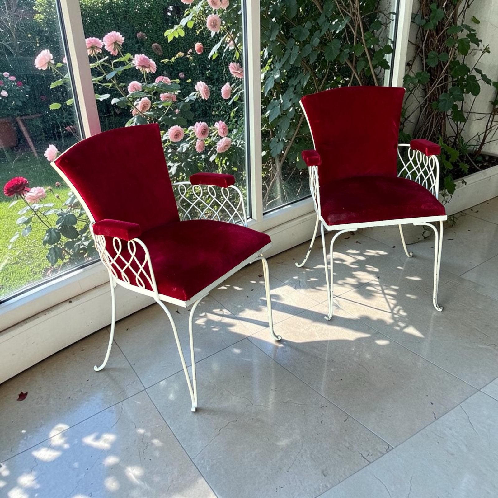 Franse Art Deco  Smeedijzeren Fauteuiltjes - René Prou, Ophalen