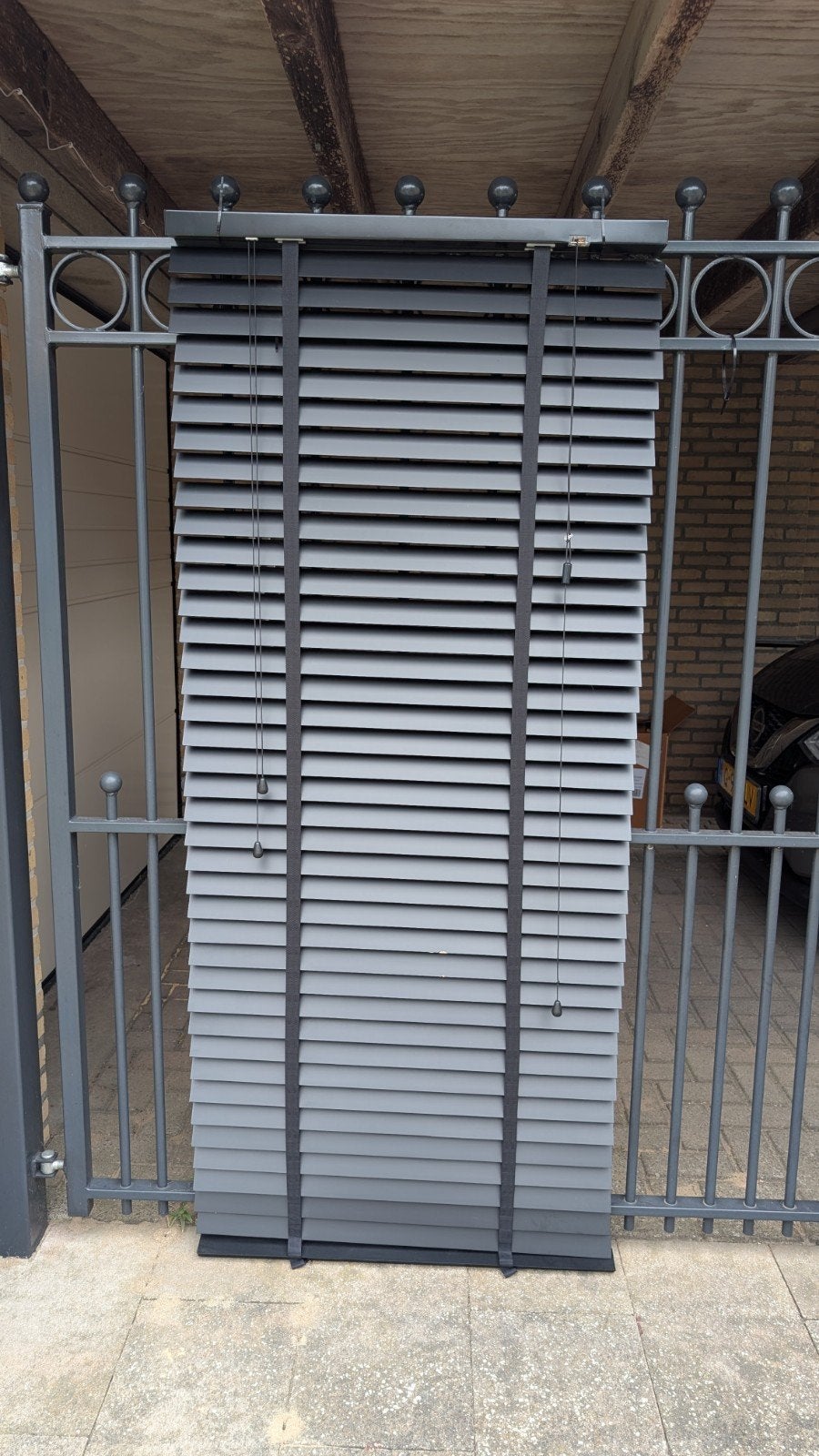 Decosol 947 Houten Jaloezie Mat Zwart 80x200cm, Jaloezie, Overige merken, In te korten, Zwart