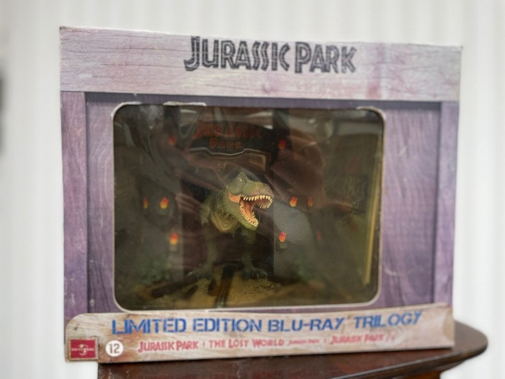 Jurassic Park Blu-ray Ultimate Trilogy limited edition, Ophalen, Gebruikt, Film, Actiefiguur of Pop