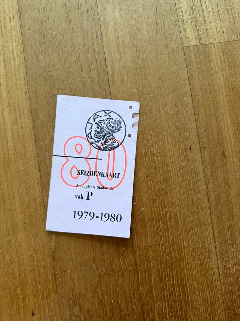 Ajax seizoenskaart 79/80, Verzamelen, Sportartikelen en Voetbal, Ophalen of Verzenden, Zo goed als nieuw, Ajax