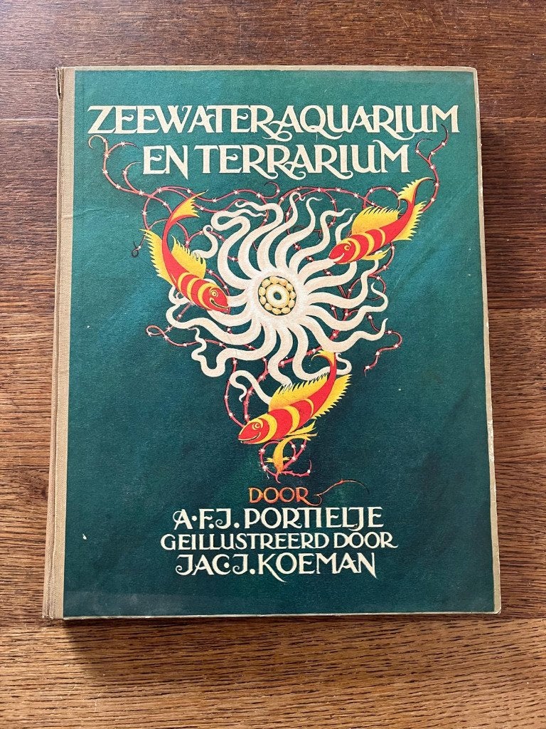 Zeewateraquarium en terrarium Verkade plakboek compleet, Ophalen, Gebruikt