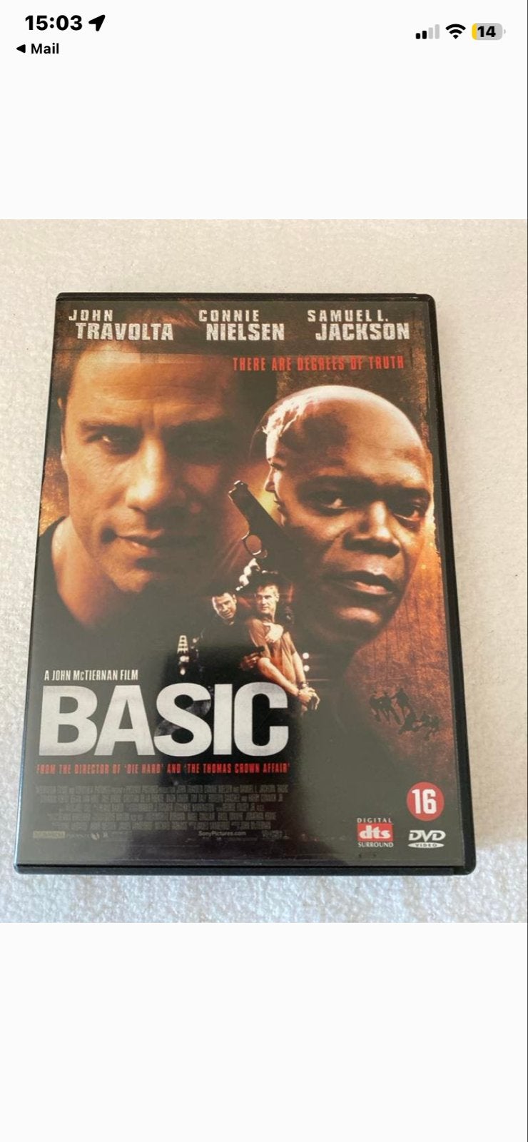 Basic (DVD) - John Travolta, Samuel L. Jackson, Vanaf 16 jaar, Nederlands, Actiethriller, Ophalen of Verzenden