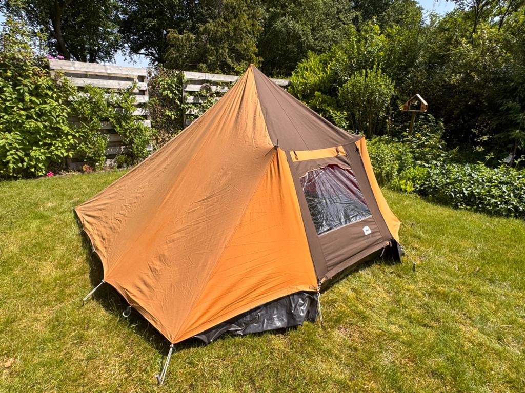 Katoenen tent met binnentent met vaste kuip, Ophalen of Verzenden