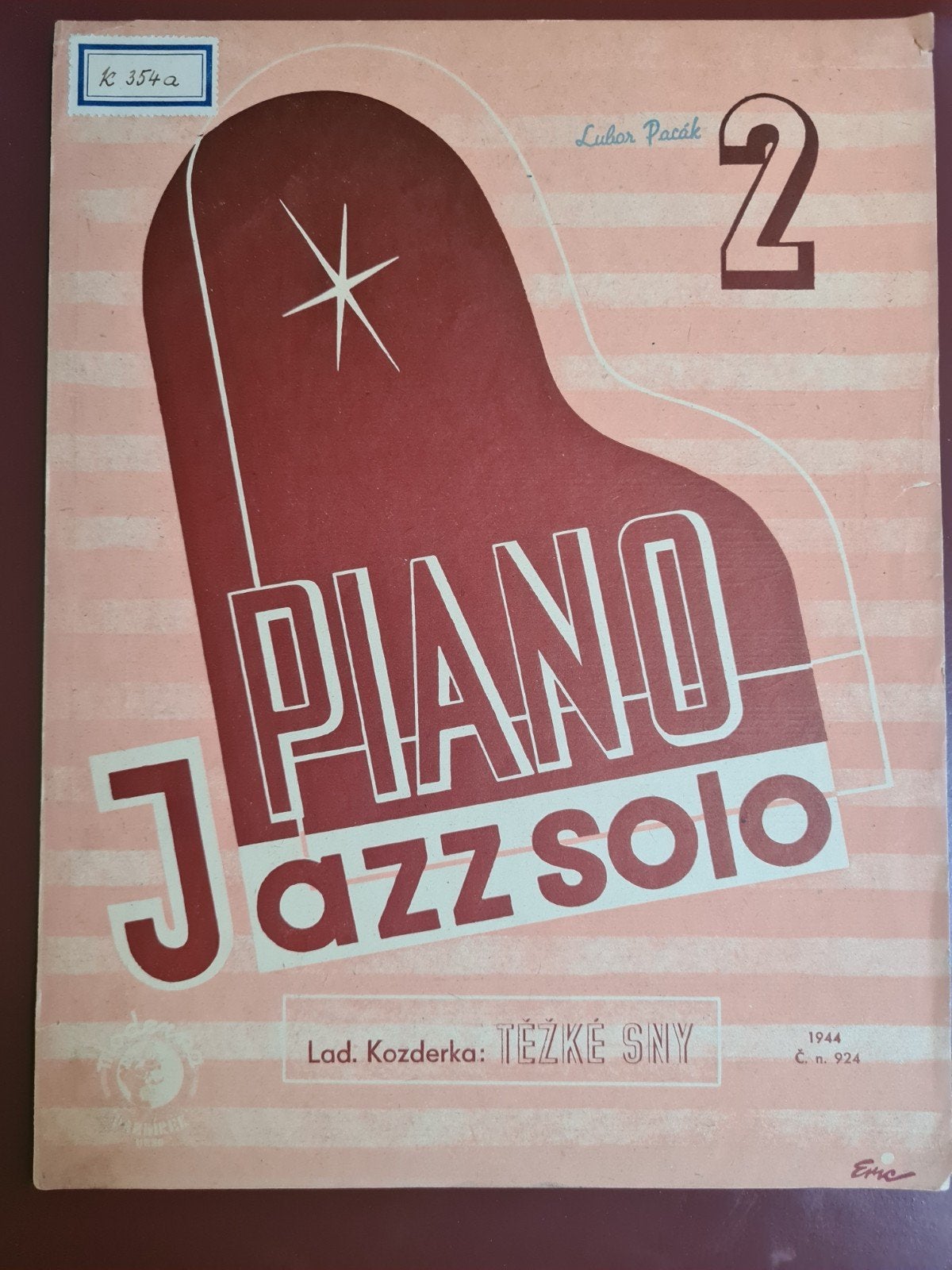 Piano Jazz Solo - Lad. Kozerka: TėžKE SNY (1944), Gebruikt, Ophalen of Verzenden, Artiest of Componist, Jazz