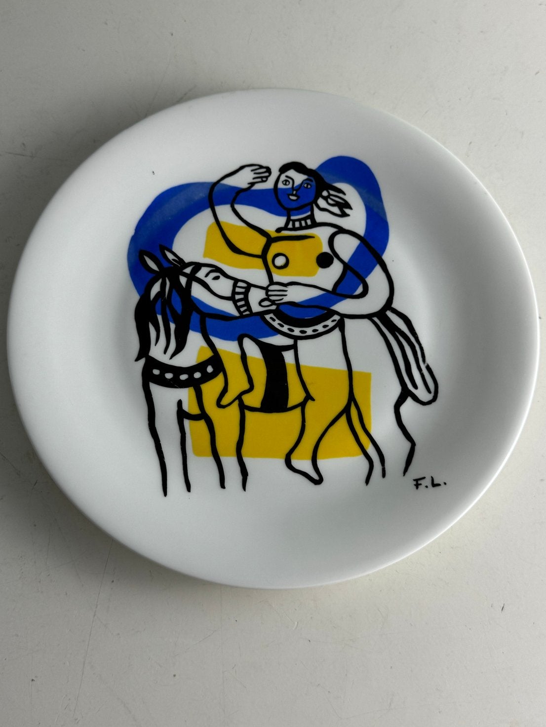 Porseleinen verzamelaarsbord Fernand Léger - Apilco Frankrij, Antiek en Kunst, Ophalen of Verzenden